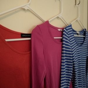 3 branded shirts:Cotton On, Joyce Couture, Uniqlo